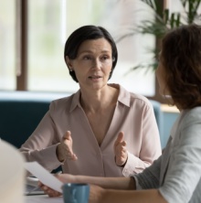 Woman Advising Client 